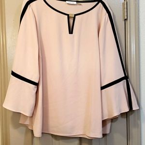 Calvin Klein blouse peach and navy XXL